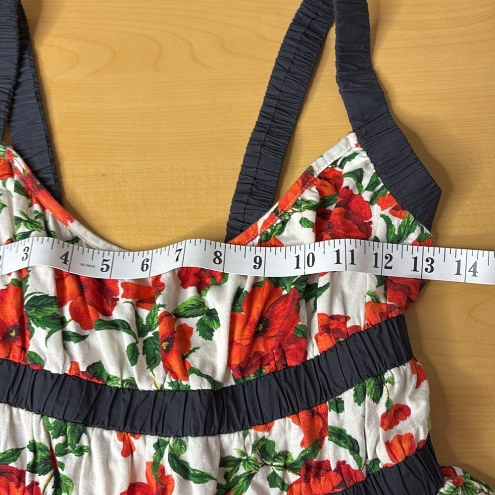 ⭐️ Mauve Red and Green Floral tank top- size XS - Picture 5 of 7